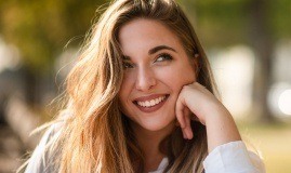 Woman sharing healthy smile