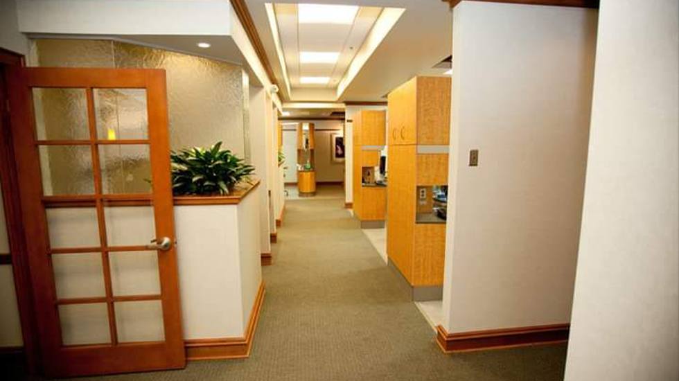 Hallway to treatment rooms